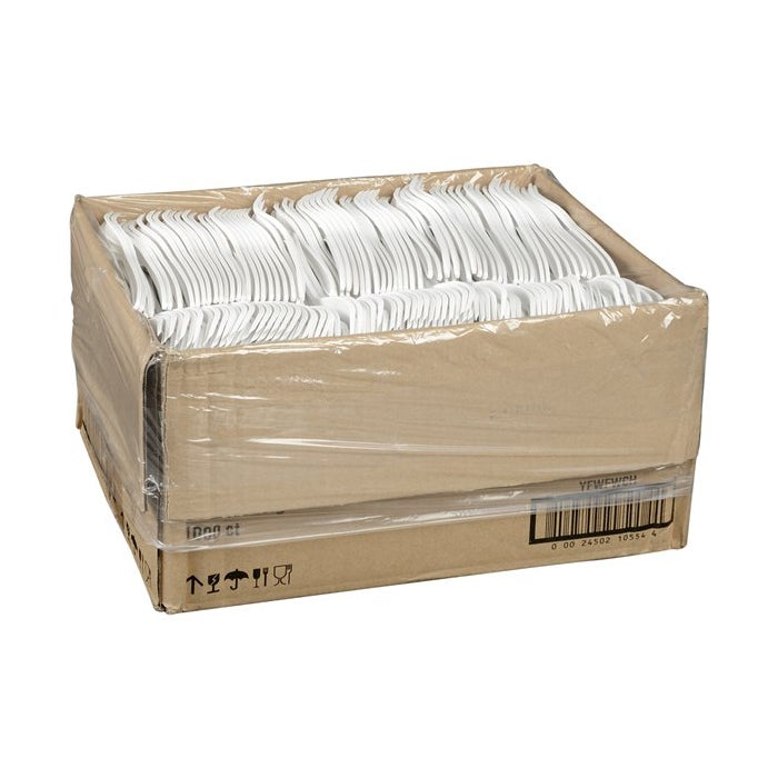 Forks, White Plastic Forks, 1000 Forks/case, #1219583