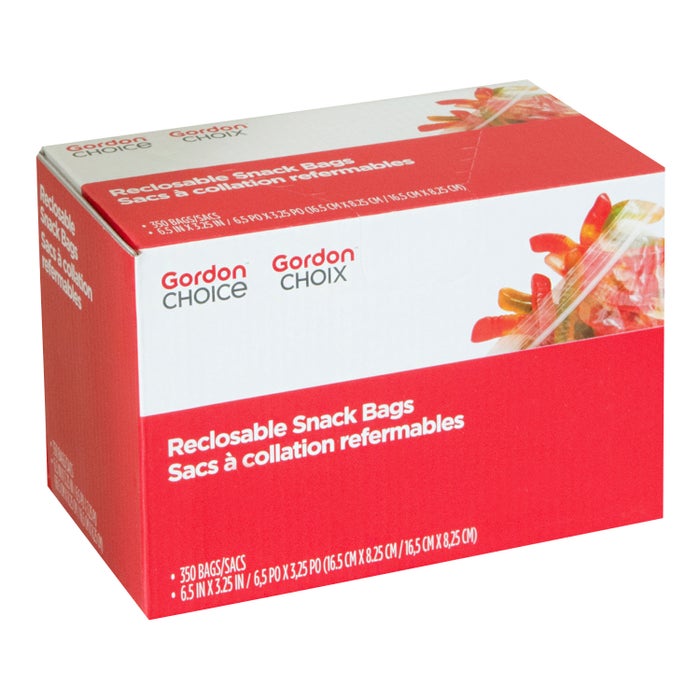 Snack Bags, Clear, 16.5 X 8.25CM, 350 bags X 6 cases, #1224944