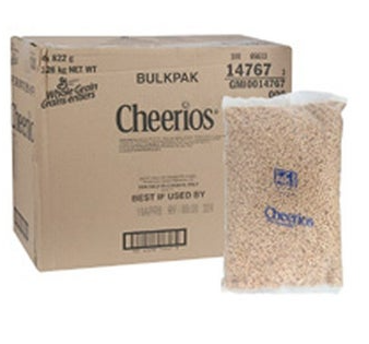 Cereal, Bulk, Cheerios, Case of 4 pouches x 822g - #8958005