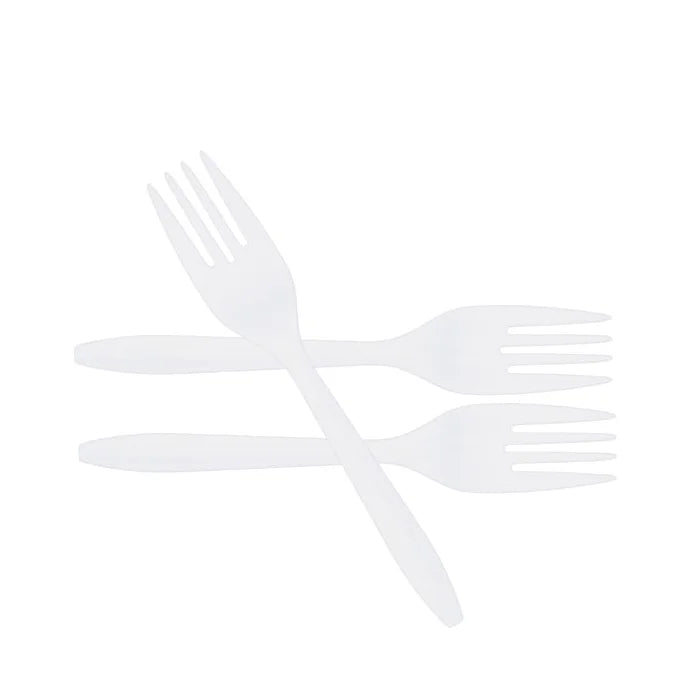 Forks, White Plastic, 1000 units/case, #1157835
