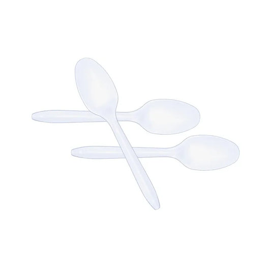 Spoons, White Plastic, 1000 units/case, #1157838