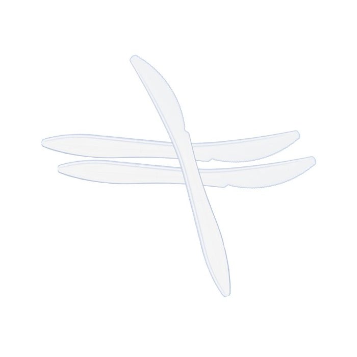 Knives, White Plastic Knives, 1000 Knives/case, #1157836