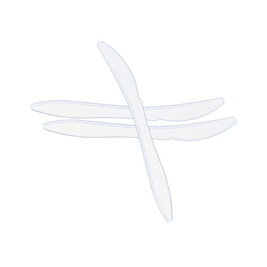 Knives, White Plastic Knives, 1000 Knives/case, #1157836