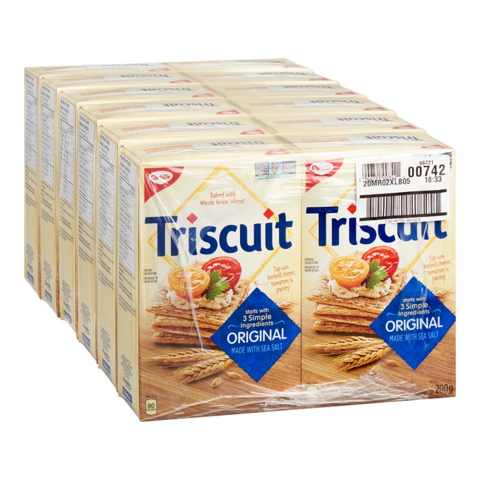 Triscuit Crackers, Original, 200g X 12/case, #1329559