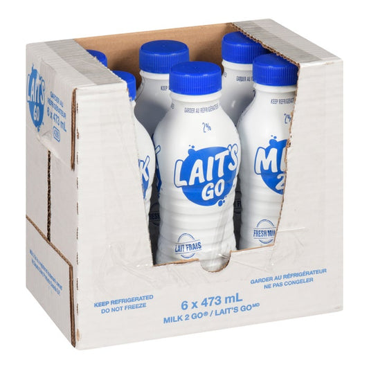 Milk, Shelf Stable 2%, Milk2Go, 473ml x 6/case, #1274400, CANADA