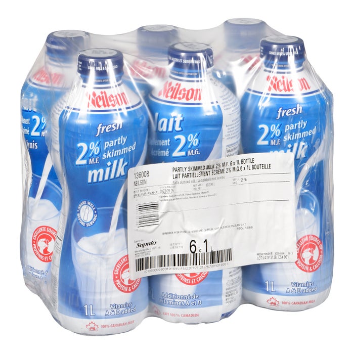 Milk, Shelf Stable 2%, Neilson, 1 Liter x 6/case, #1463127, CANADA