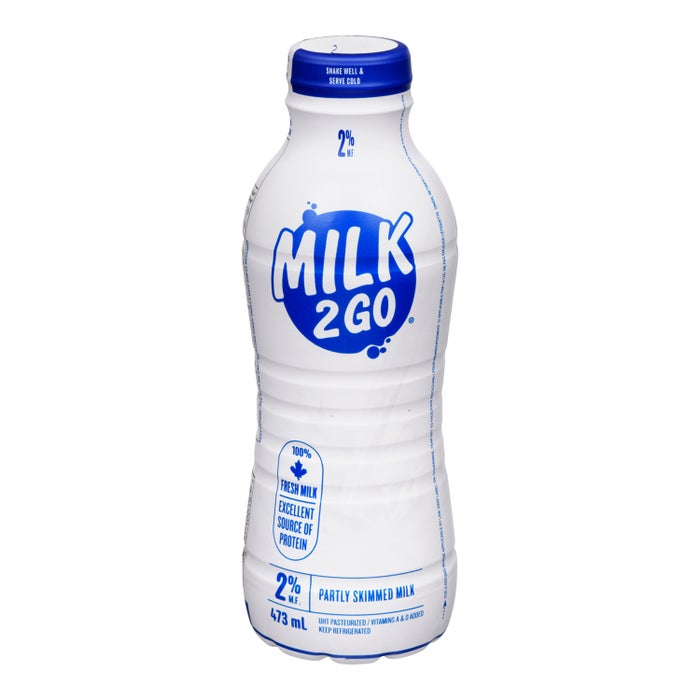 Milk, Shelf Stable 2%, Milk2Go, 473mlx6/case, #1274400, CANADA