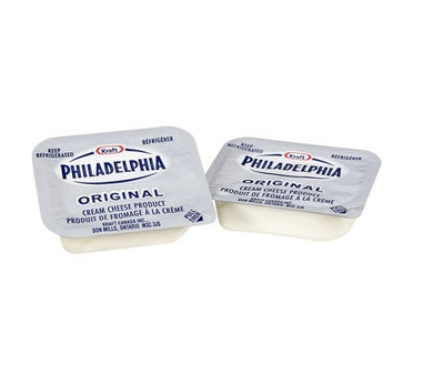 Philadelphia Cream Cheese, Individual 18g Portions (200 per case) #1279246 CANADA