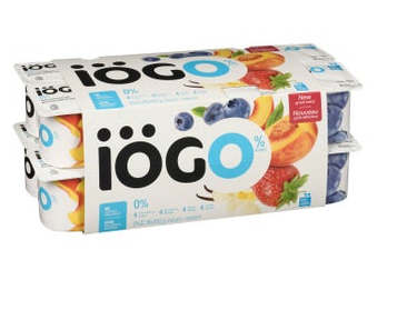 Yogurt, Iogo, Assorted, 0 Percent 100g - 48 cups per case - #1204121 CANADA