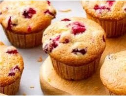 Muffins, Lemon Cranberry, Nut Fee, Individually Wrapped