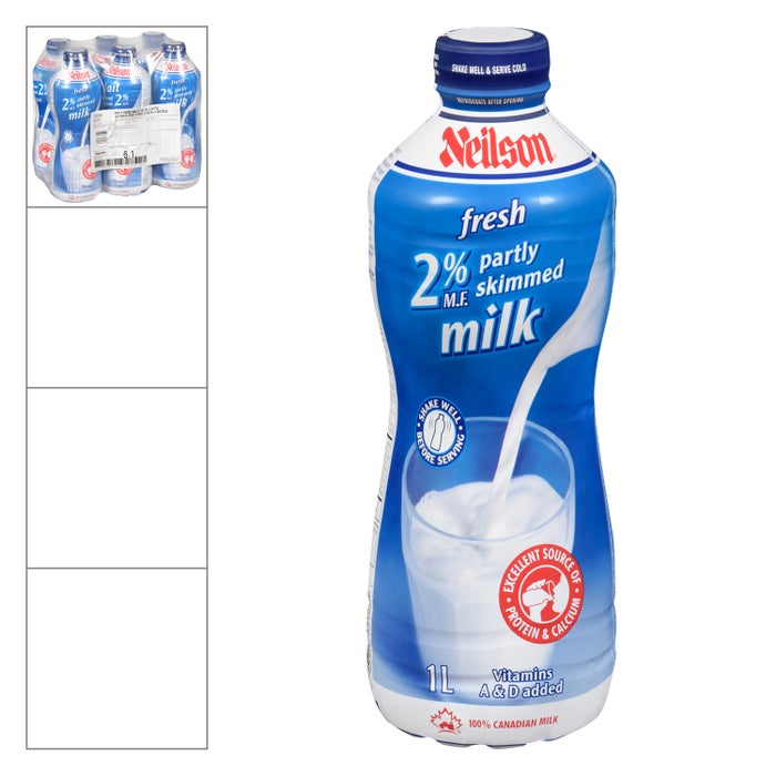 Milk, Shelf Stable 2%, Neilson, 1 Liter x 6/case, #1463127, CANADA